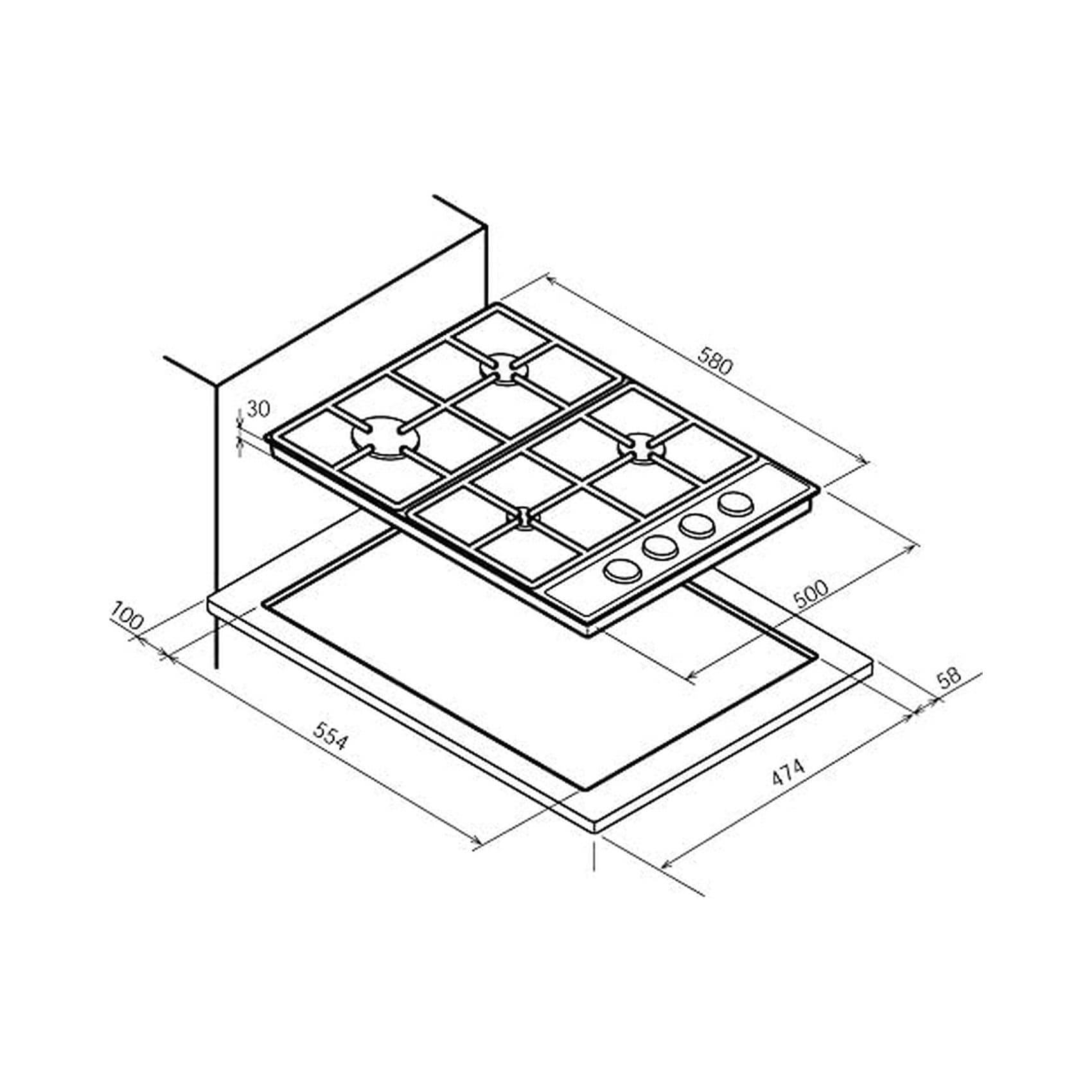 BO-213LA Gas hob
