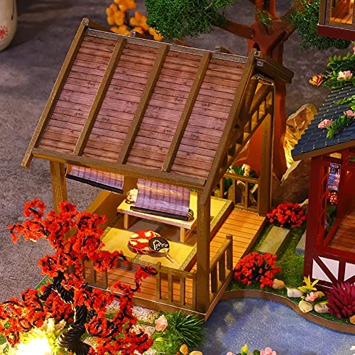 Miniature Dollhouse Kit - Japanese Style Painting Style Courtyard Scene