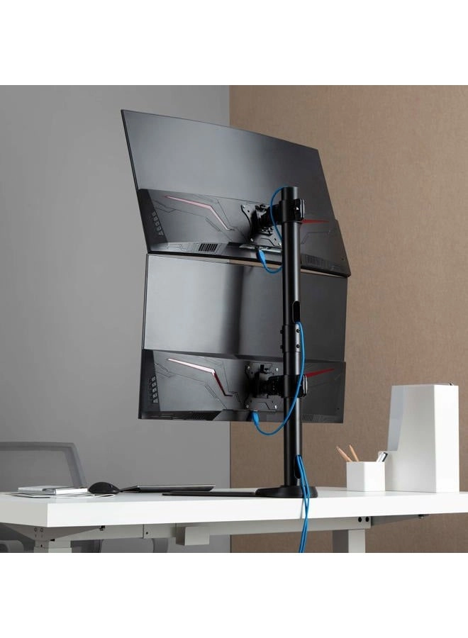 Vertical Ultrawide Monitor Mount Stand - Dual 38-inch VESA 75x75mm 100x100mm