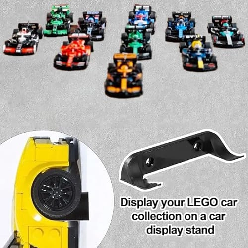 Wall Mount Display Frame - 40x120CM Black for Le*go 77242-77252 F1 Racing Car