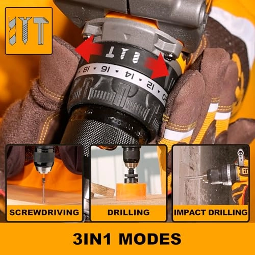 20V Cordless Impact Drill - 2x2.0Ah