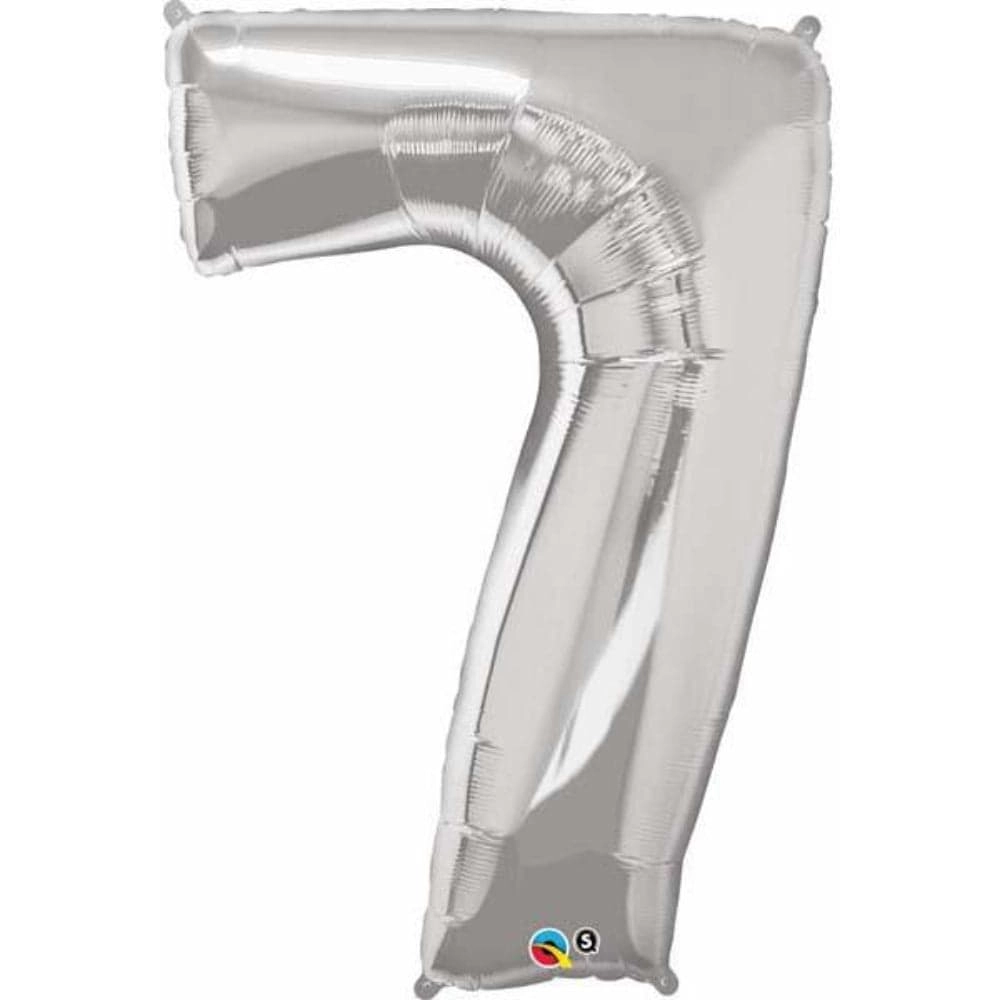 Party Zone Number Seven Foil Balloon - 42-Inch Silver