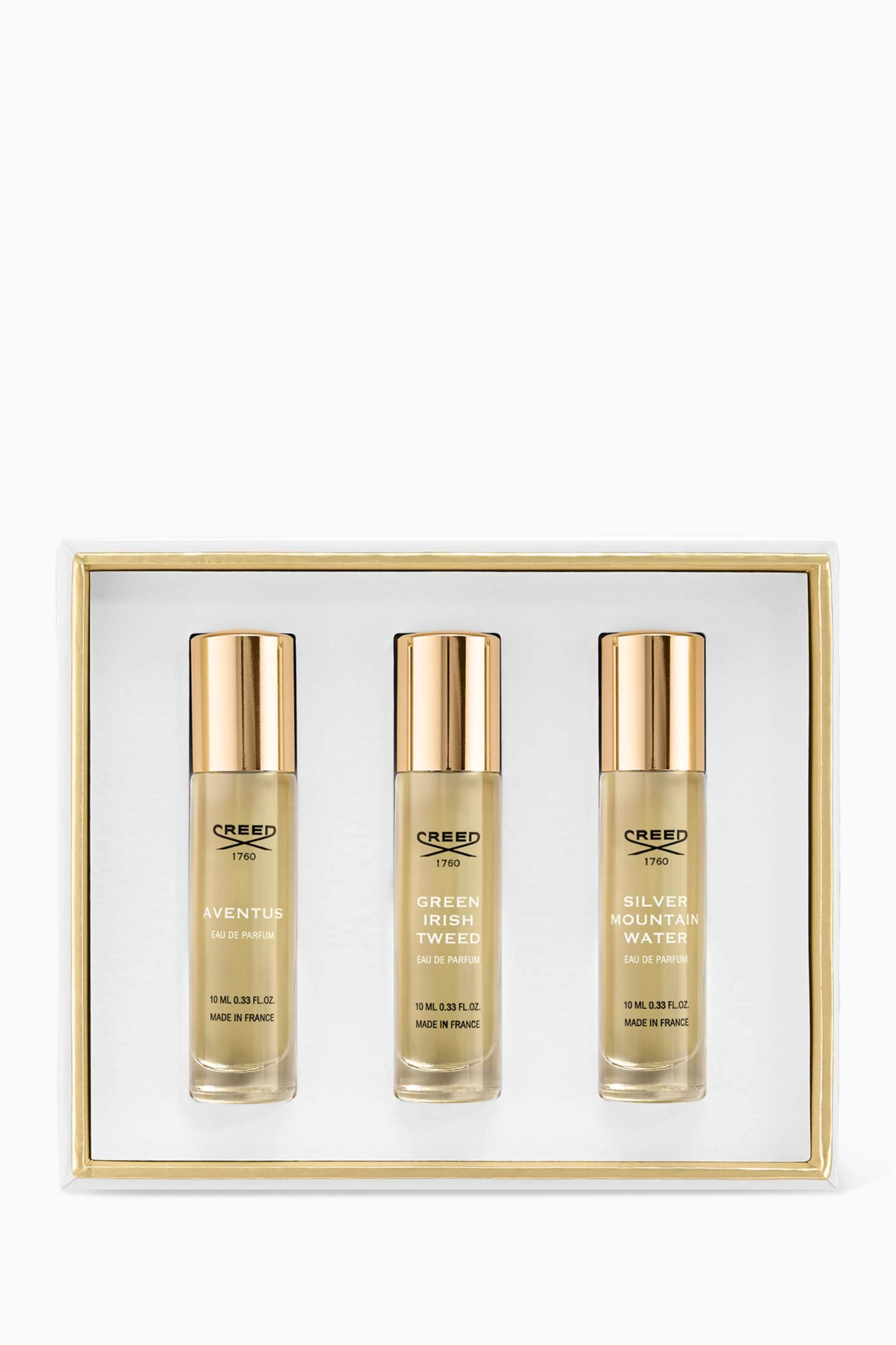 Aventus - Eau de Parfum 10ml + Green Irish Tweed - 10ml + Silver Mountain Water - 10ml