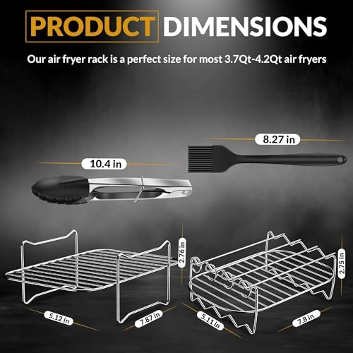 Air Fryer Rack - 304 Stainless Steel 2 Pcs