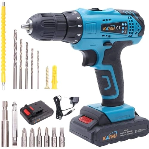 Cordless Drill Driver - 1.5Amp Hours 18 Volts Bundle