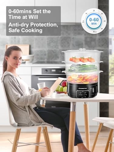 Electric Food Steamer - 13.7 Quarts