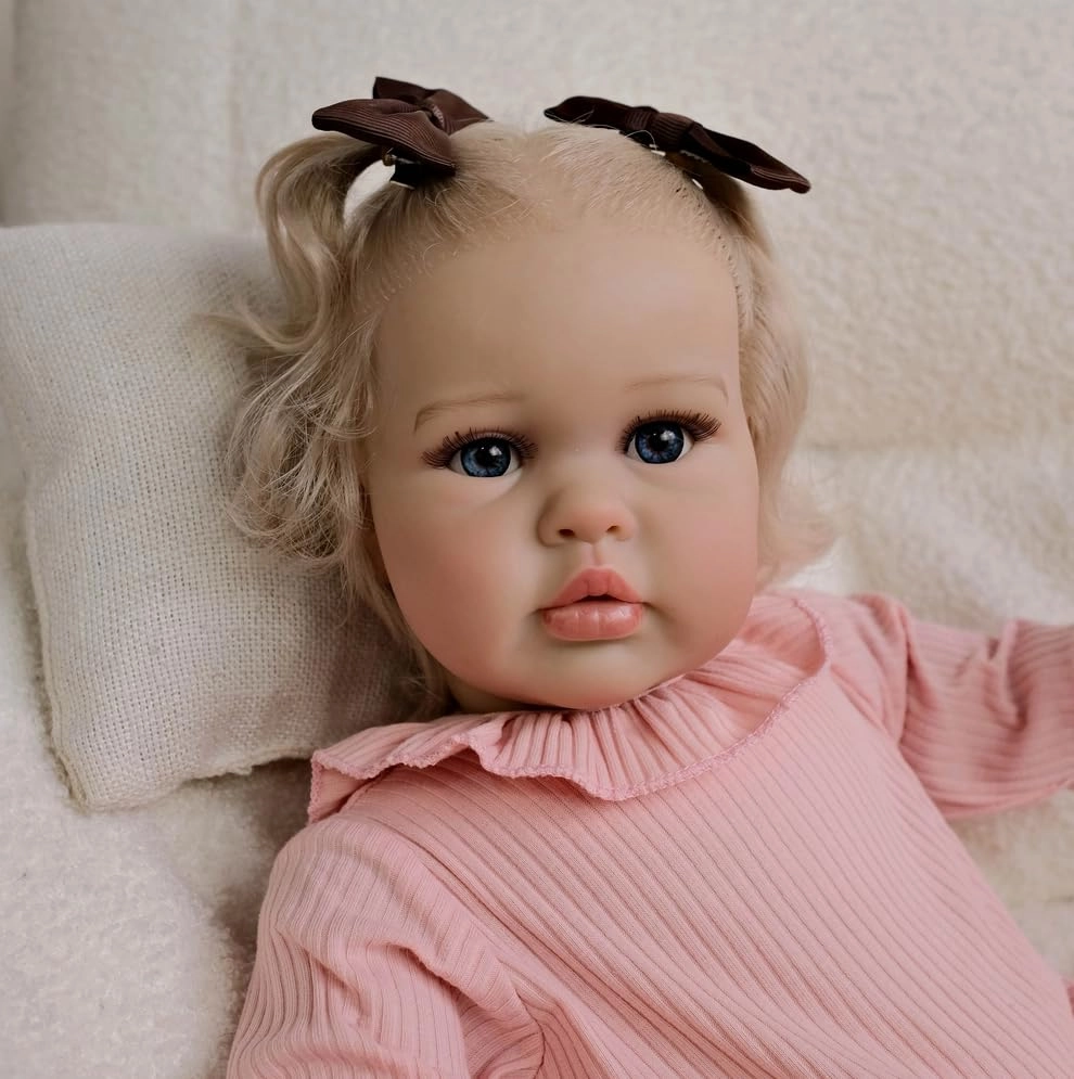 Reborn Baby Doll - 24 Inch Soft Cloth Body Blonde Hair Ages 3+