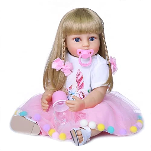 Reborn Baby Doll - 22 Inch 55cm Silicone Girl Ages 3+