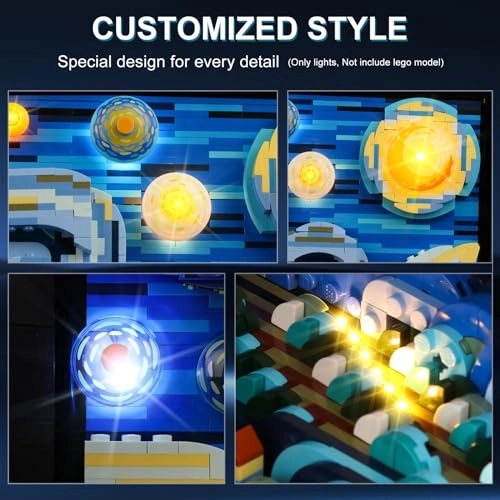 Light Kit for Lego 21333 Vincent Van Gogh The Starry Night - LED USB Powered