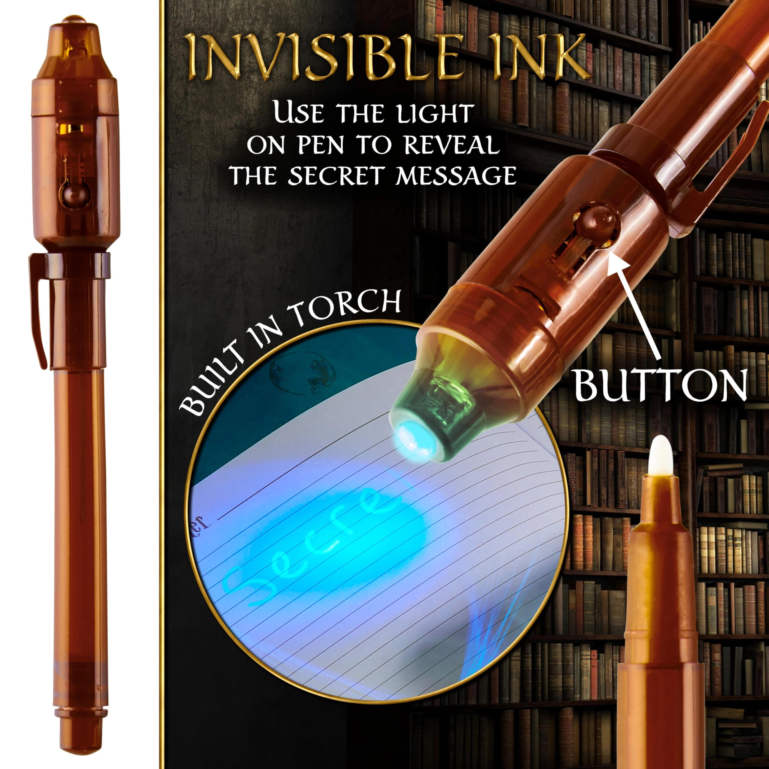 Lockable Diary with UV Invisible Ink Pen
