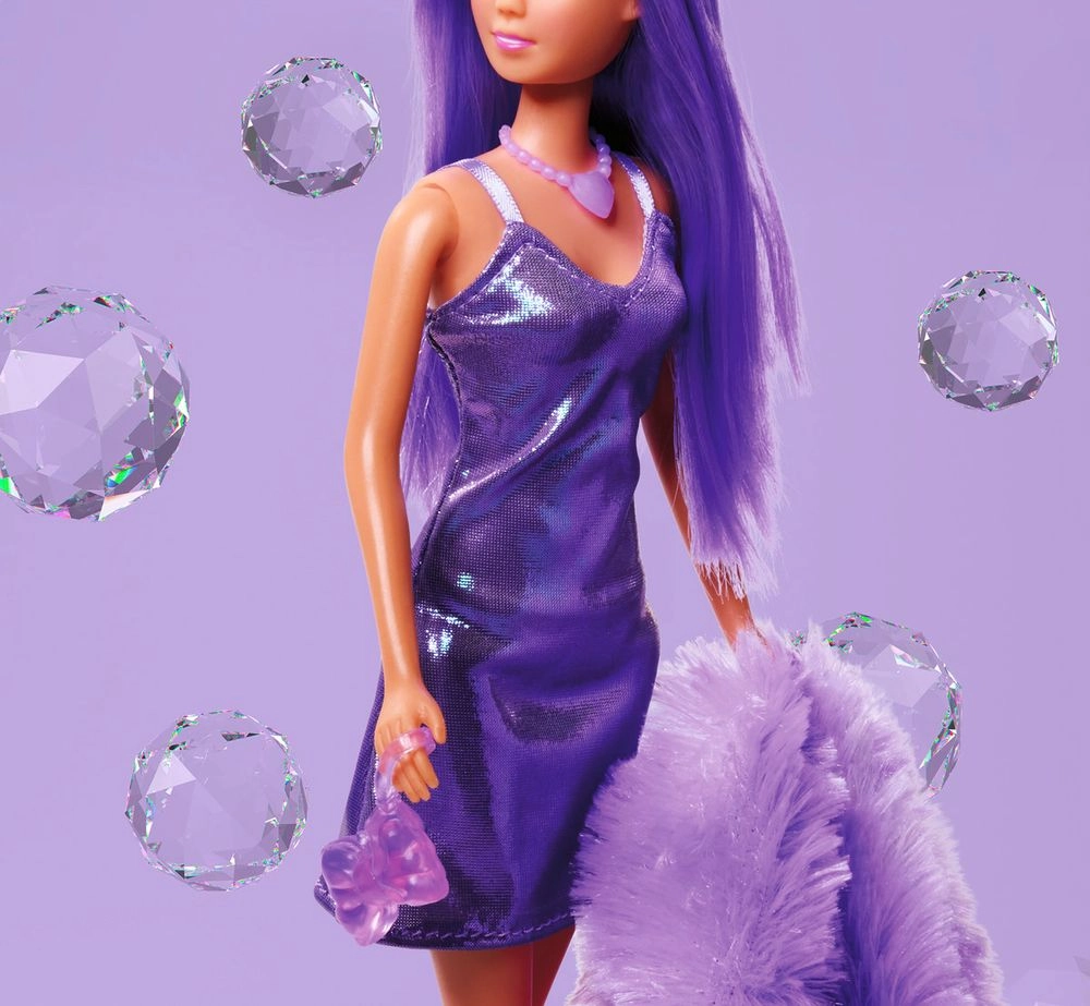 Steffi Love Fluffy Doll - 29cm Belt Dress Fur Jacket Ages 3+