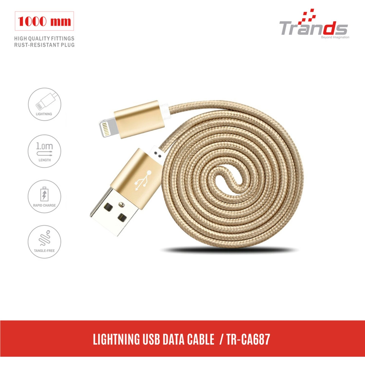 TRCA687 Lightning to USB Data Cable 1m