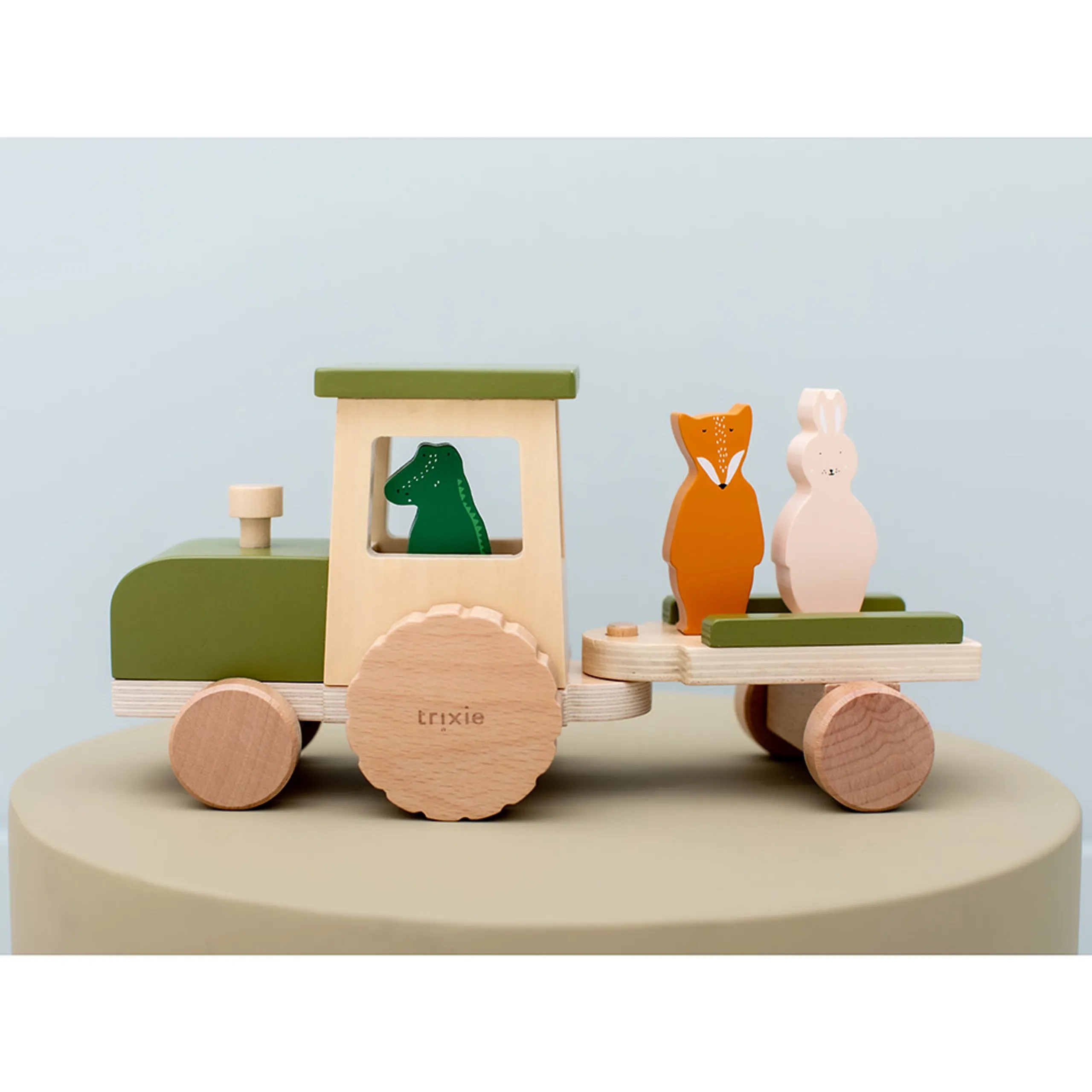 Wooden Tractor With Trailer - 18 months+