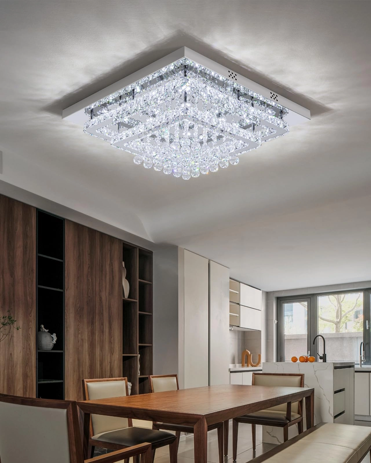 Crystal Ceiling Light - 3000k-6000k Dimmable