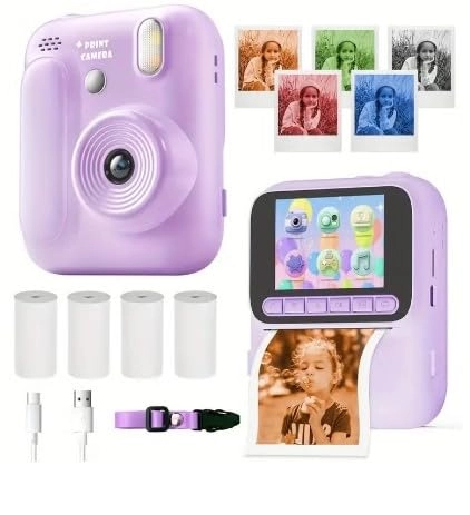 Kids Digital Camera - Instant Thermal Printer 4800W 1080p