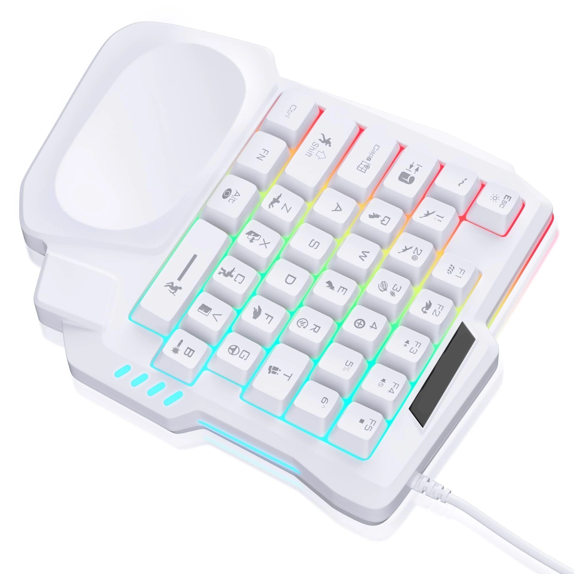 One Handed Mini Gaming Keyboard - Wired