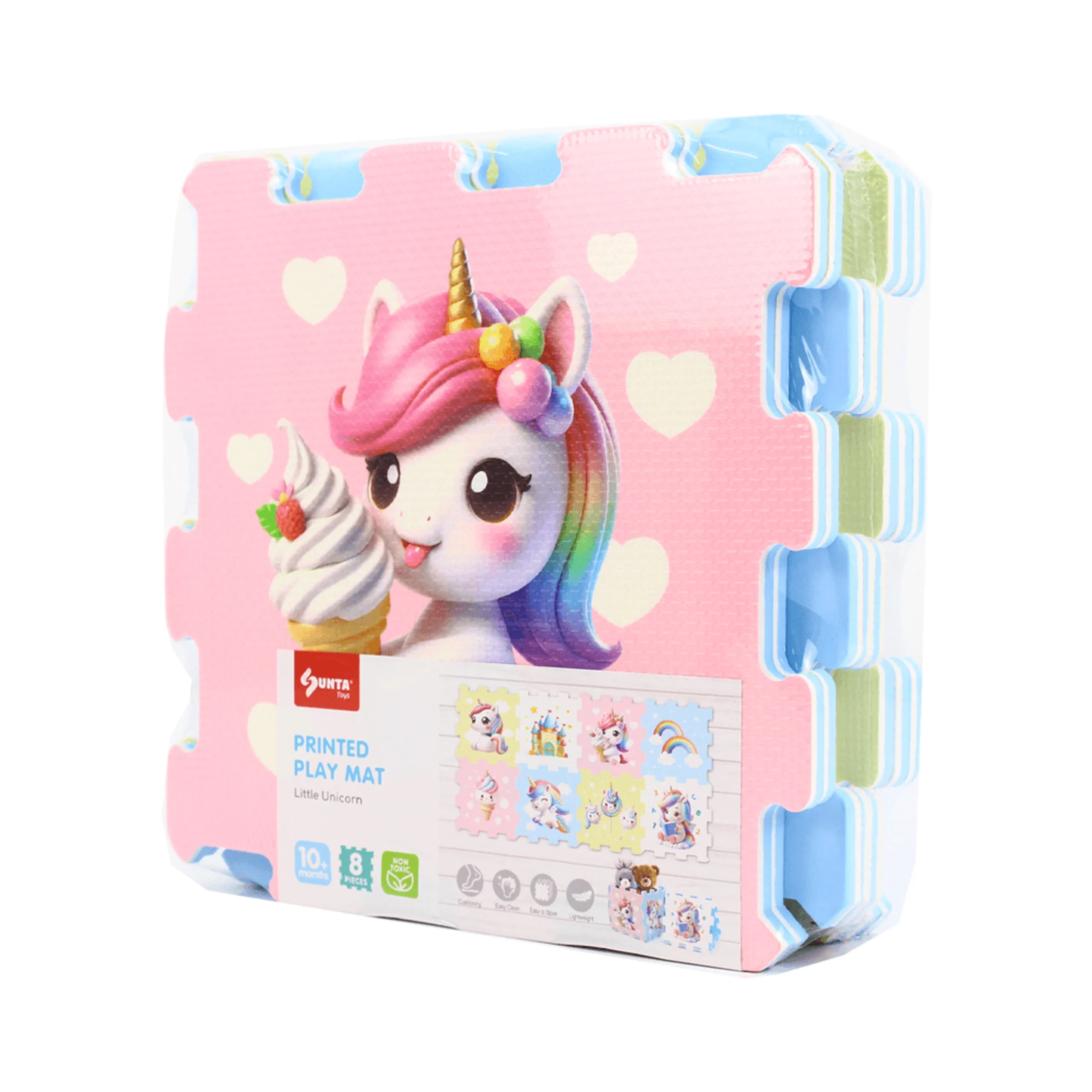 Printed Puzzle Play Mat - Little Unicorn Suitable for 10 months & above
