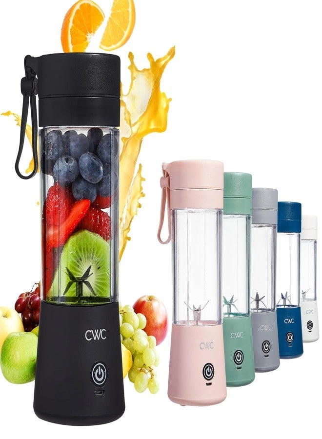 COOK WITH COLOR Mini Portable Blender - Wireless USB Rechargeable Stainless Steel Blade