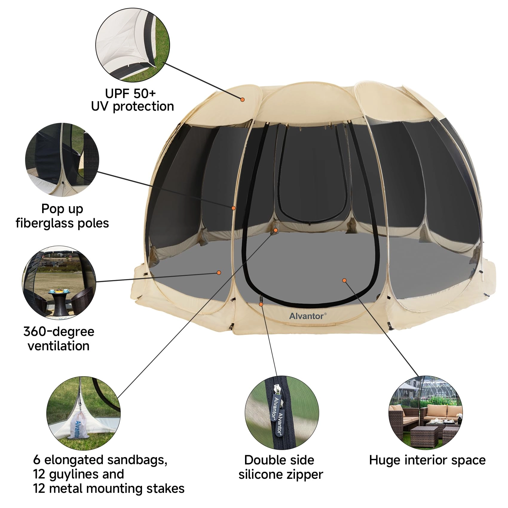 Pop Up Screen House - 9 square meters