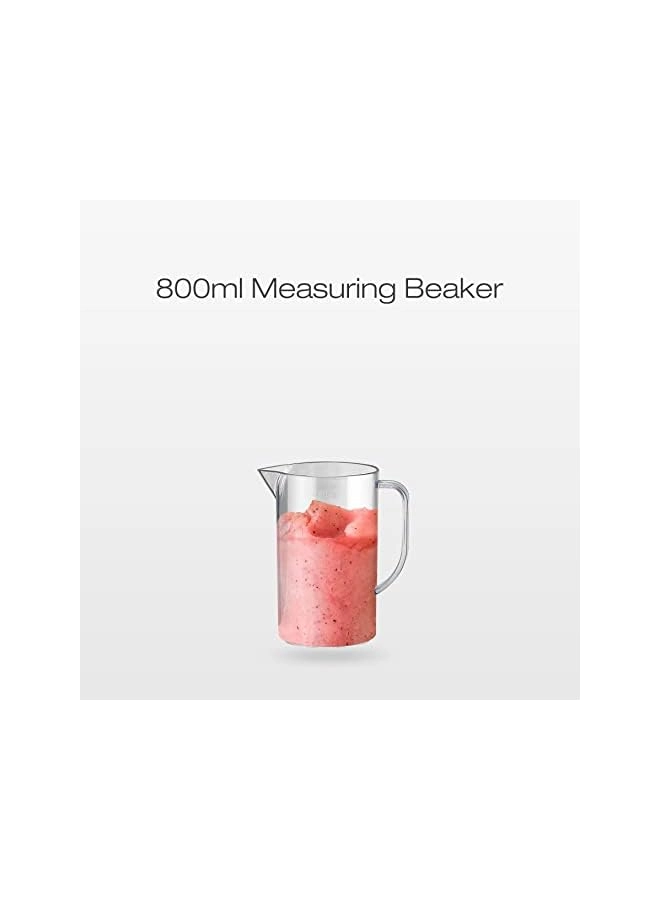 HB800 - 3-in-1 Immersion Hand Blender Single-button Smart Speed Control Includes Chopper Bowl and Whisk