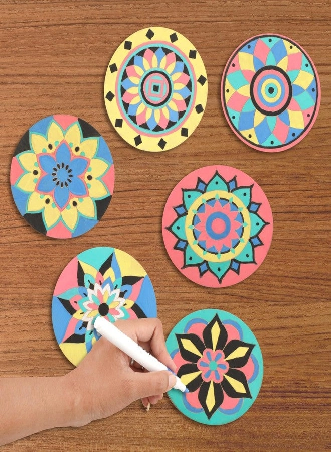 Mandala Art Kit - Age 3+ 6 Beautiful Mandalas