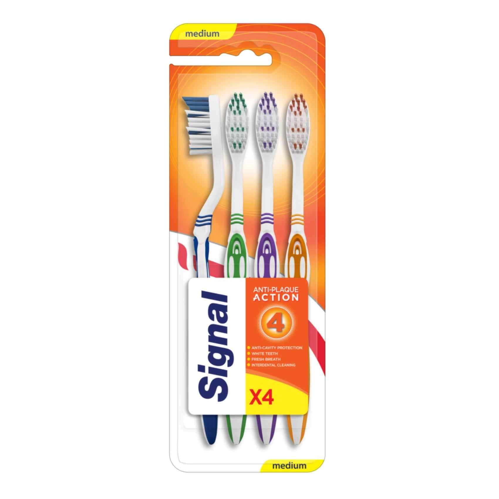 X-tra clean tooth brush - medium 4-Piece Pack