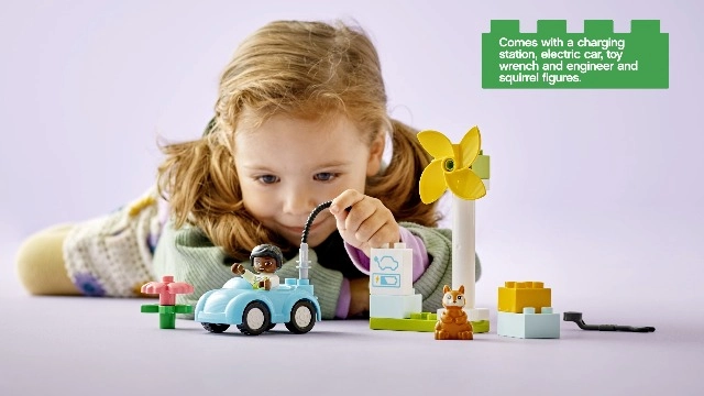 DUPLO Town Wind Turbine and Electric Car (10985) - 2+ Years Educational