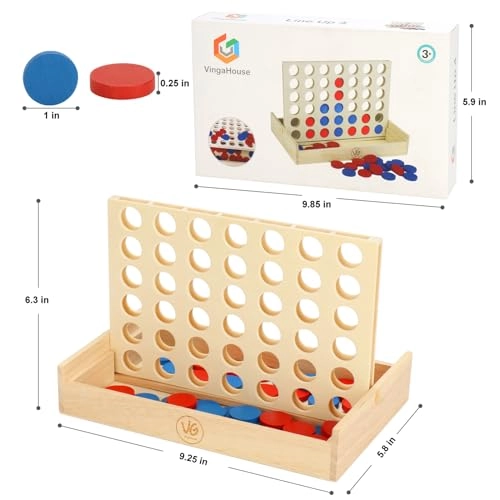 Four Wins - Wood 2 Players