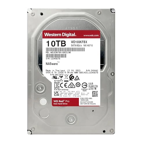 Red Pro 3.5" 7200rpm 512MB SATA 6Gb/s (WD103KFBX-SPM95N0) - 10TB