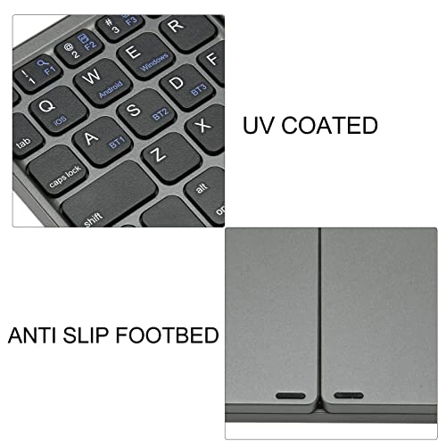 Foldable Keyboard - 64 Keys Touchpad USB-C