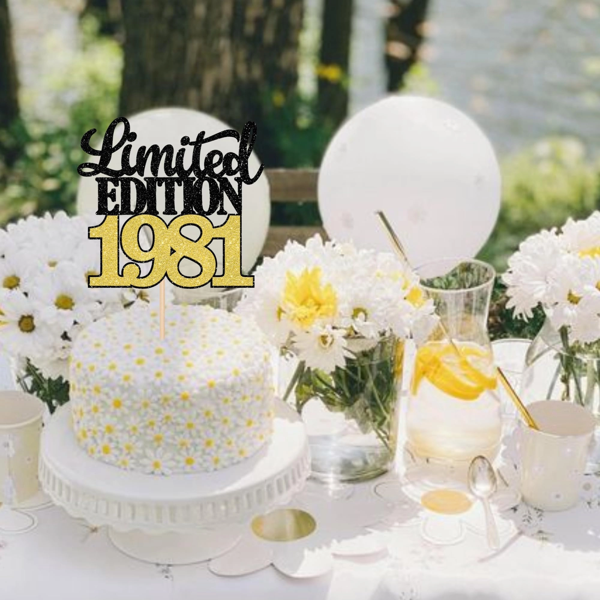 Limited Edition 1981 Cake Topper - 1 pcs 45th Birthday