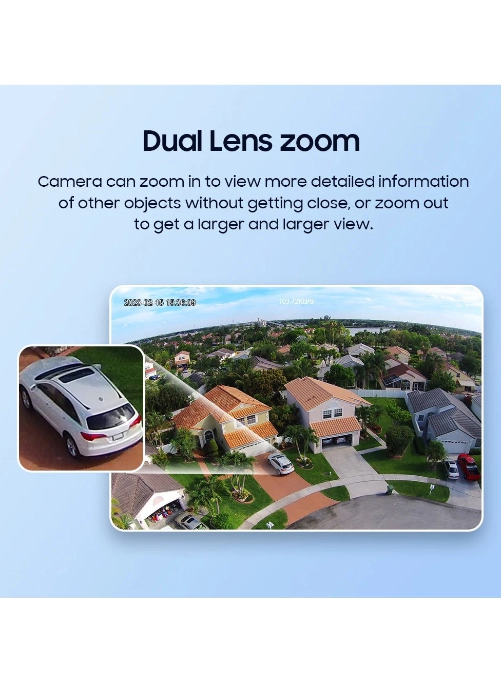 Outdoor Solar Cell 4G Binocular Camera 8MP