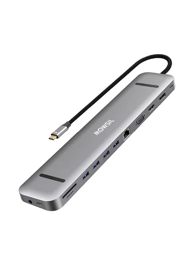 MOWSIL USB C Docking Station - 13 Ports 100W PD