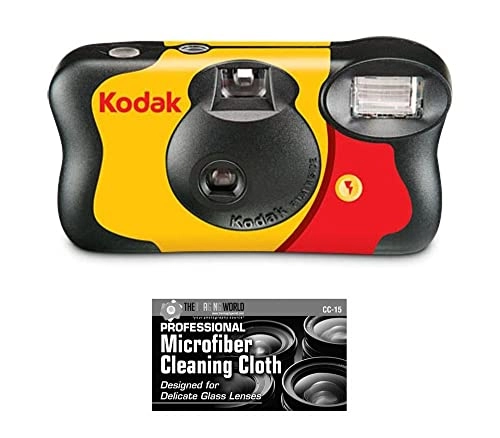 Funsaver 35mm One-Time Single-Use Disposable Camera - ISO-800 39 Exposures + Microfiber Cloth