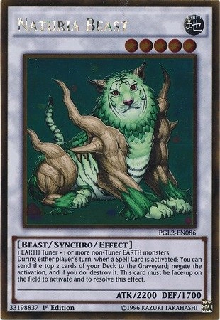 Yu-Gi-Oh! Naturia Beast PGL2-EN086 - 1st Edition Gold Rare