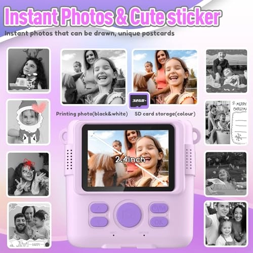 Instant Print Camera - 1080P 2.4 inch