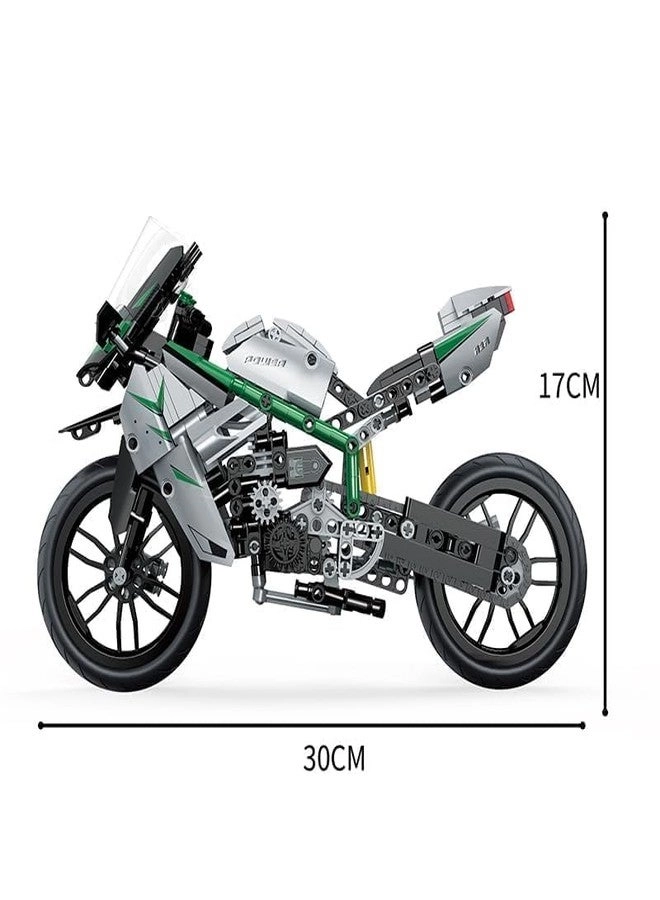Technical Building Blocks - Sport Bike Bricks Scale Model Kit Multicolor