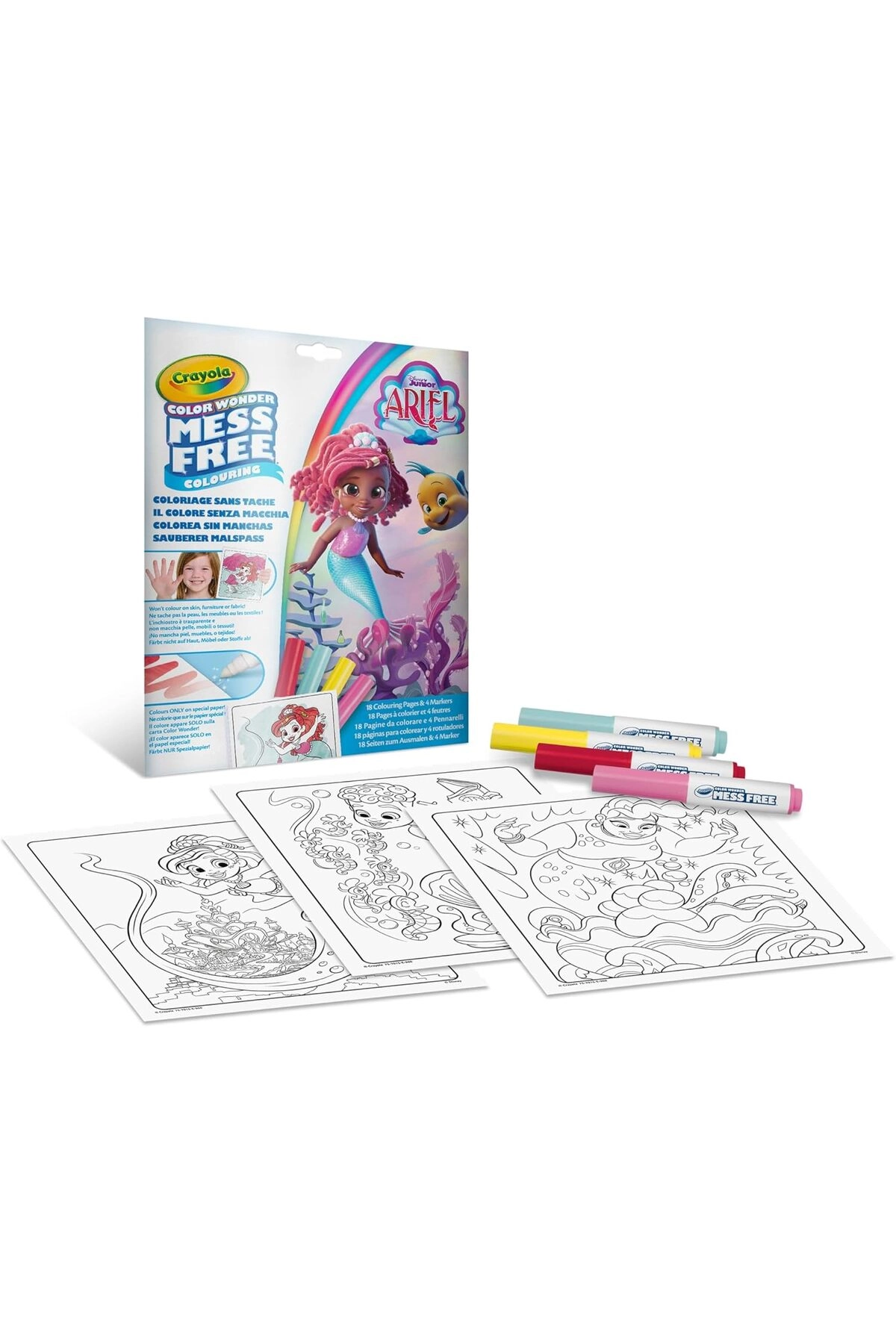 COLOR LAND CHILDRENS TOYS CENTER LLC Color Wonder Ariel - 1 Piece 4 Color Wonder mess free markers