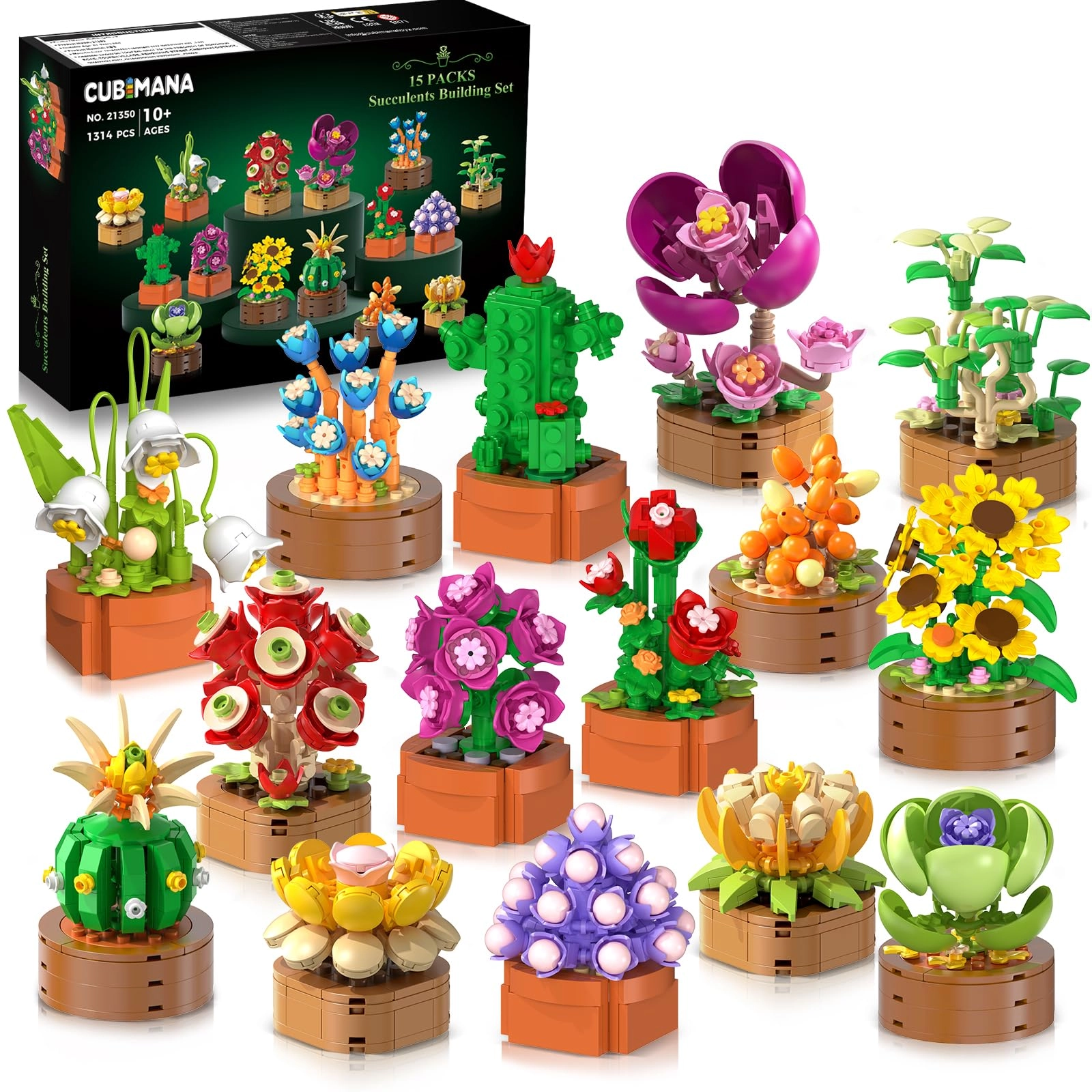 CUBIMANA 15 Flowers Plants - 1314 pcs