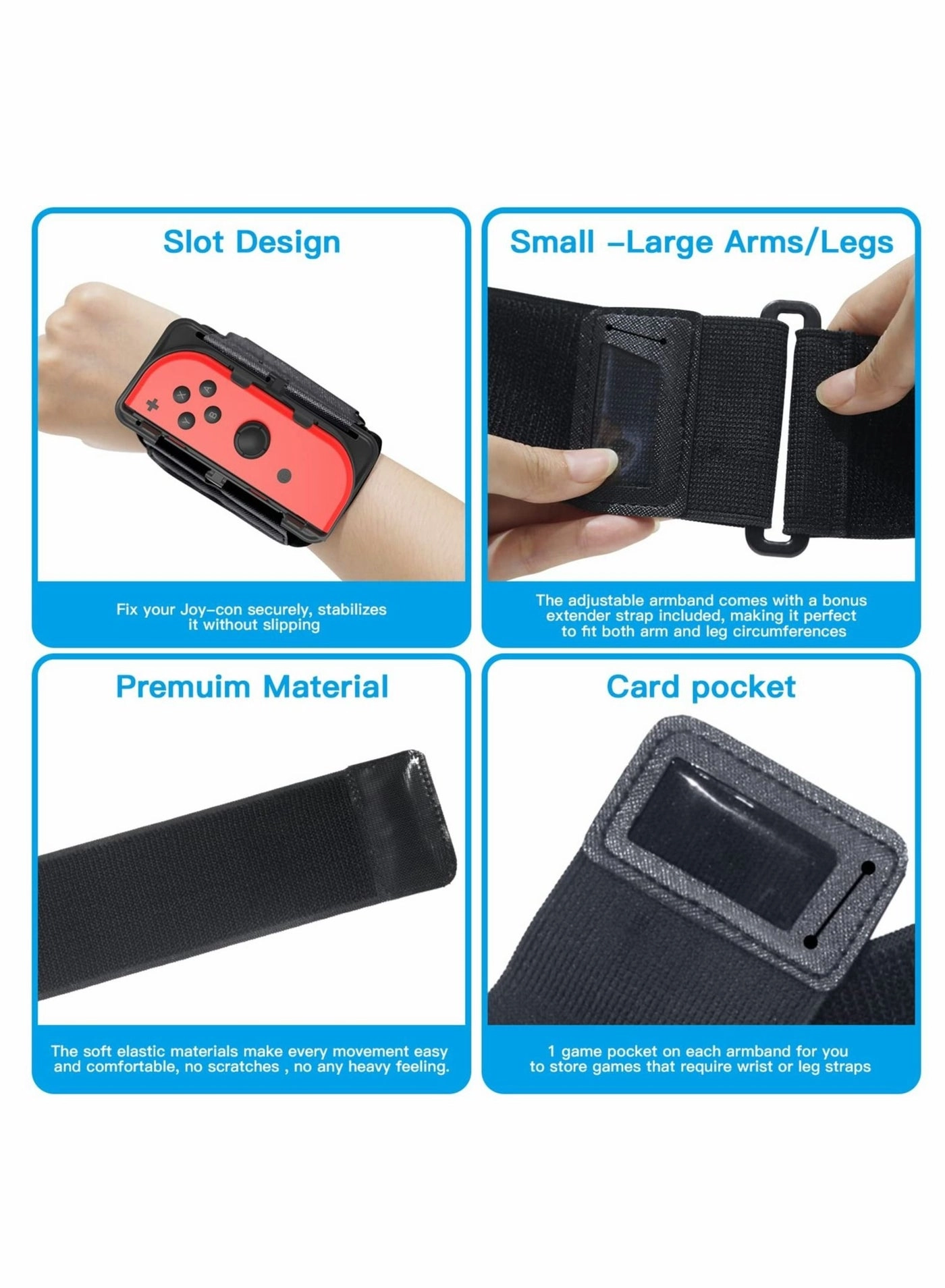 Wristband and Sports Leg Strap - Nintendo Switch Switch OLED Ring Fit Adventure Just Dance 2023/2022