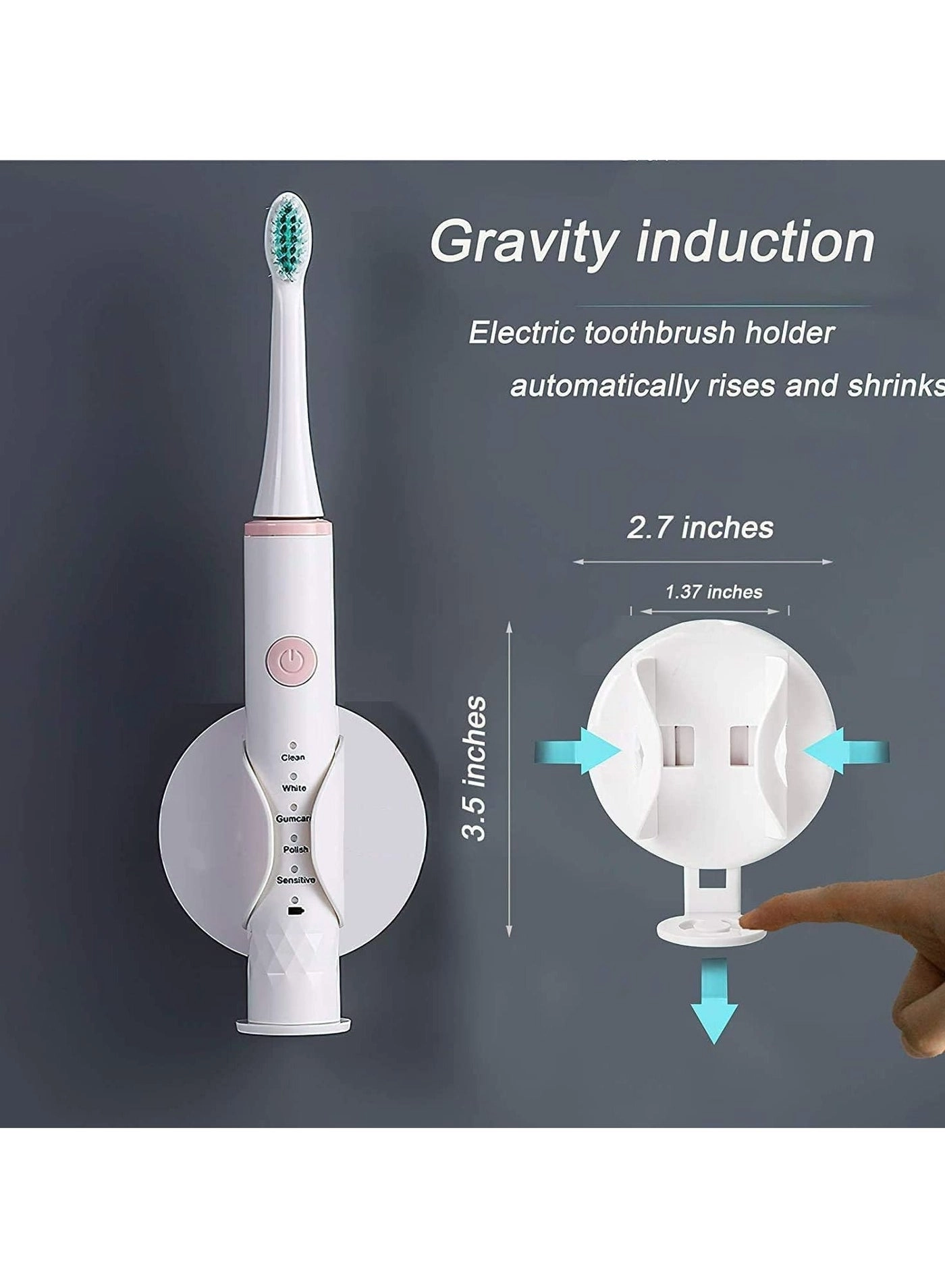 Wall-Mounted Electric Toothbrush Holder - 2pcs Auto Lock & Gravity Release