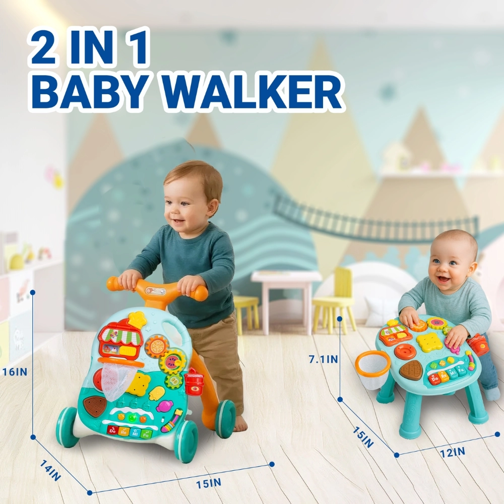 Mini Mover Table And Walker - 2 in 1 Height-adjustable