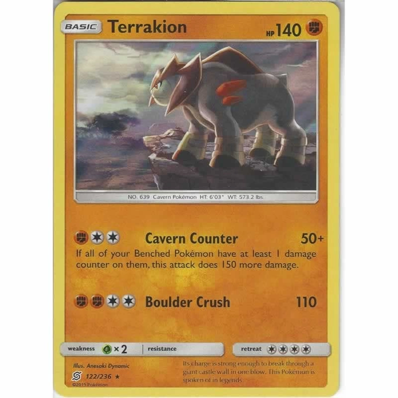 Pokémon Terrakion 122/236 - English + Toploader