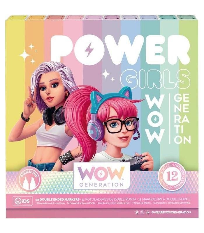 WOW Generation Double Ended Squared Markers - Multi Colour dual sided