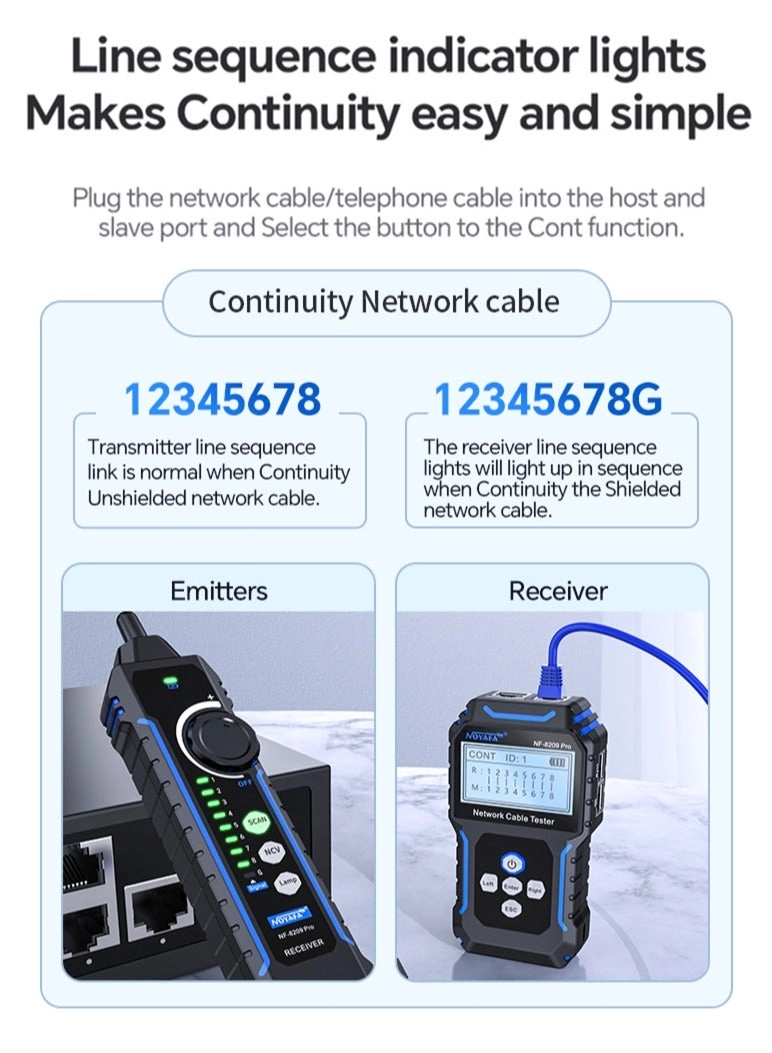 NF-8209Pro - Network Cable Tester PoE