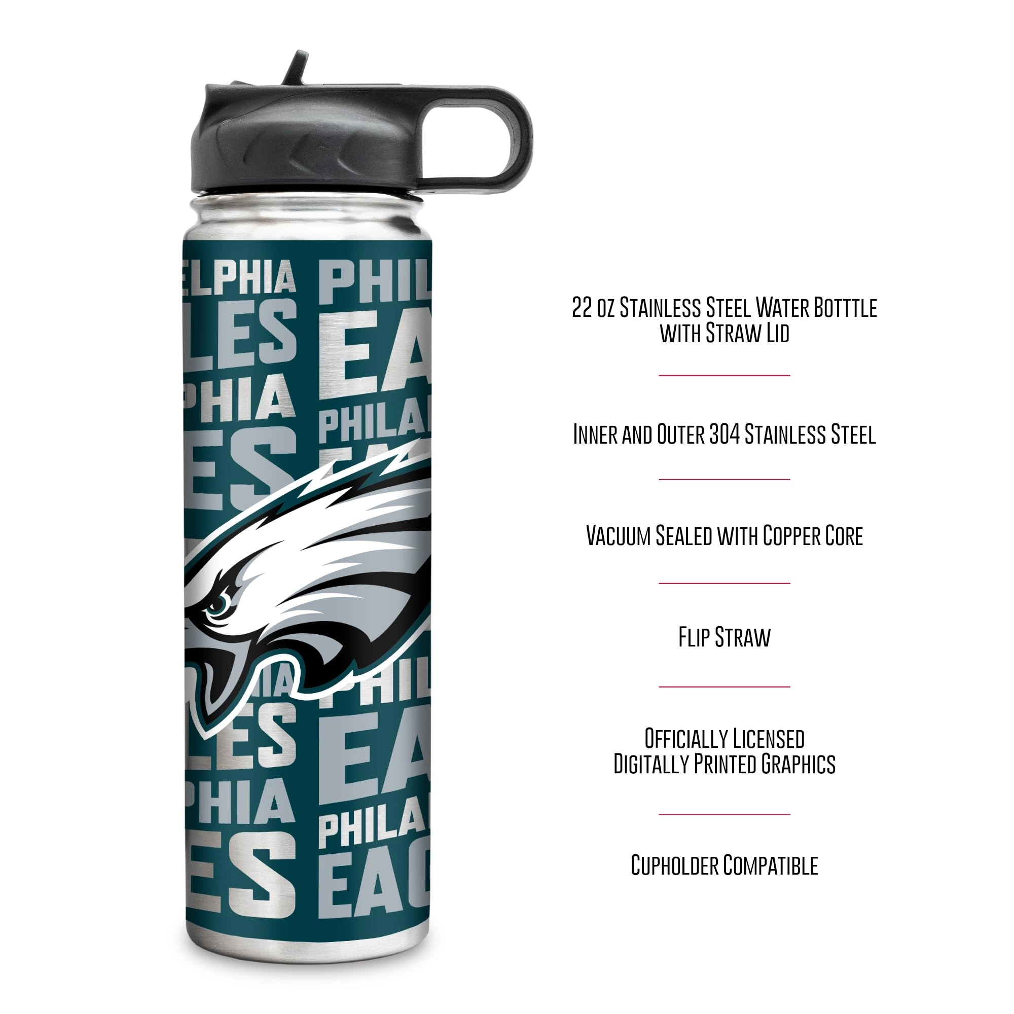 Stainless Steel NFL Football Tumbler - 650ml