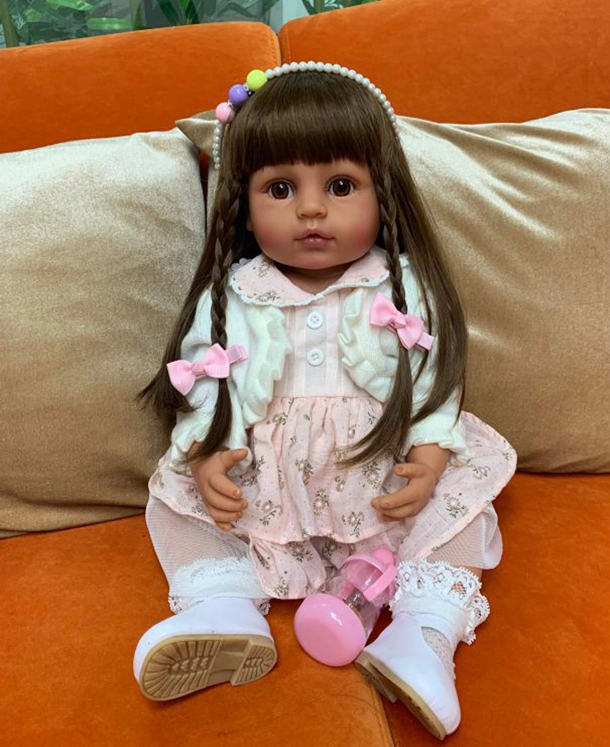 RXDOLL Reborn Baby Doll - 22 inches Vinyl Silicone African American Set