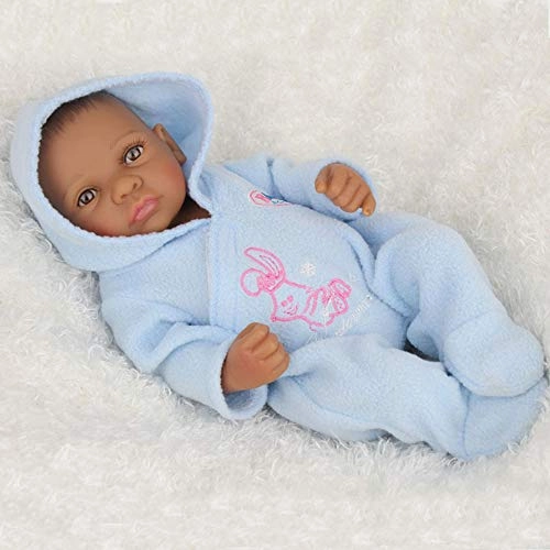 Reborn Baby Doll - 10 inch 25 cm Silicone black skin Ages 3 months+
