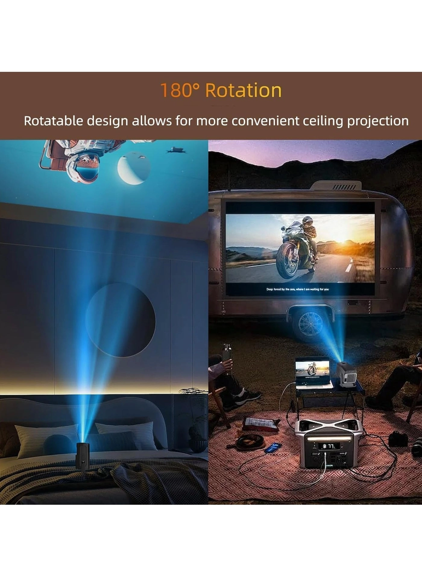 Smart 5G Portable Projector - HD 1080P