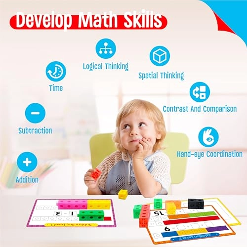 Math Connecting Cubes - 36 months - 6 years 100 pieces